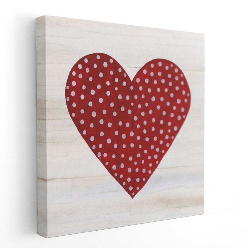 «Rustic Valentine Heart I», reproduction d'art sur toile, H 20 po x l 20 po