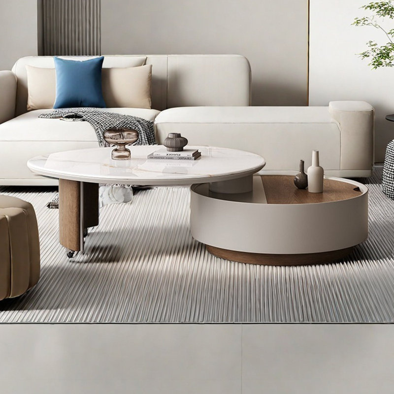 Modern simple light luxury medieval coffee table