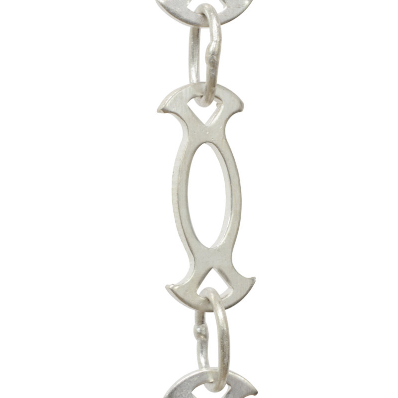 Lustre soudé Motif Link, Argenté mat, H 12 po x l 0,71 po x P 0,08 po