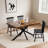 5 Piece Dining Room Set With 55-71 Inch Expandable Rectangle Dining Table And 4Pcs Windsor Dining Chair