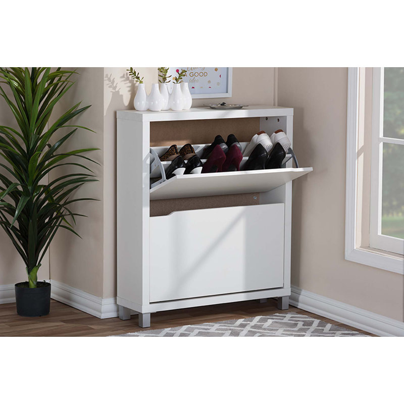 Range-chaussures 12 paires Rochester, Blanc