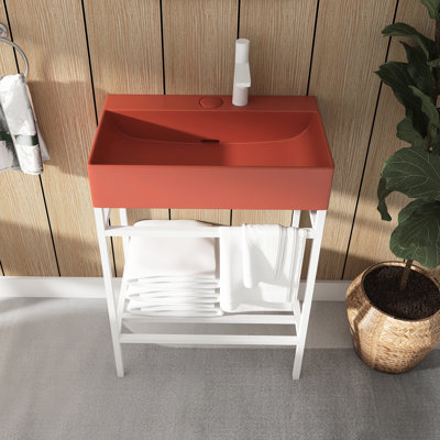 Ensemble de meuble-lavabo autoportant 24 po avec lavabo en céramique 24 po