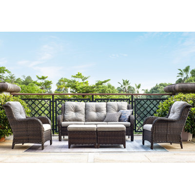 Carolina 7 - Person Patio Conversation Set with Cushions