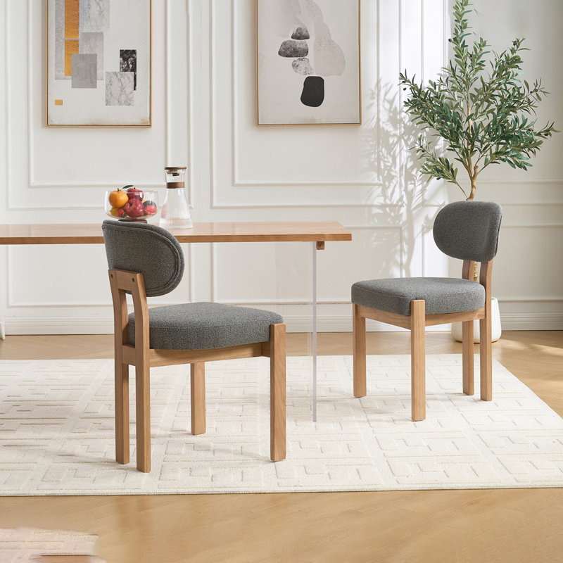Chaises de salle à manger moelleuses, Gris