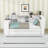 Versatile Daybed with Upholstered Headboard, Trundle, Built-in Desk and LED Lighting-1014814608-1014814614