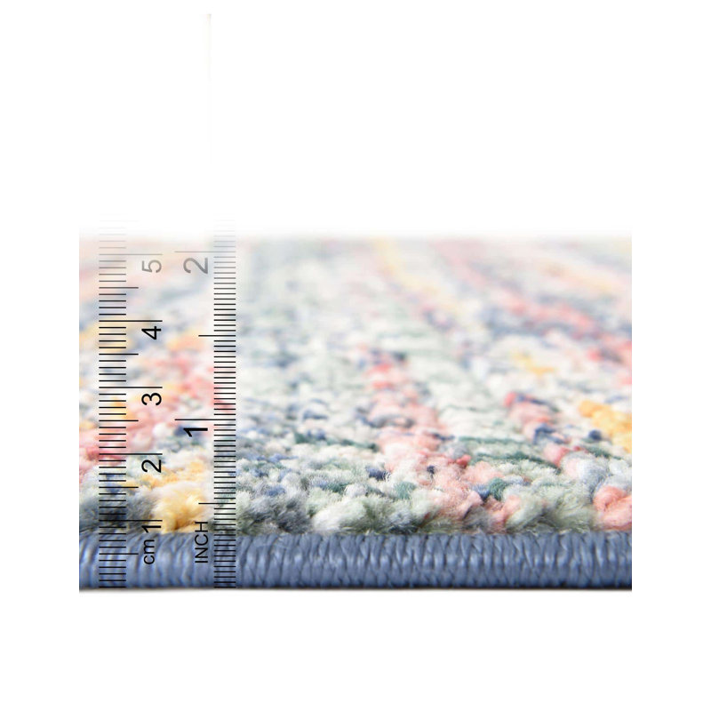 Hulsey Striped Indoor Rug, Oval 7'10" x 10'2"