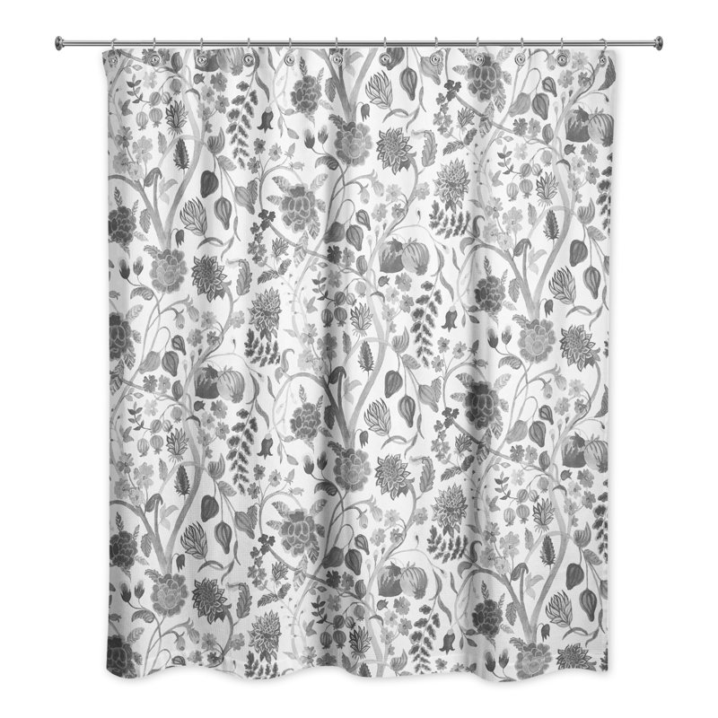 Rideau de douche simple Ahrian, Gris