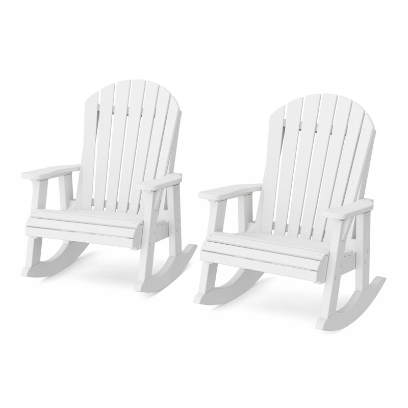 Ensemble de 2 chaises berçantes Heritage Adirondack, Blanc