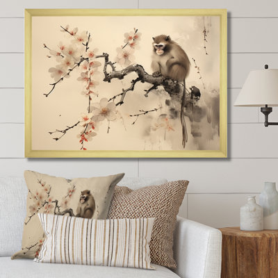 Lynnix Asian Art Monkey I, reproduction d'art sur toile