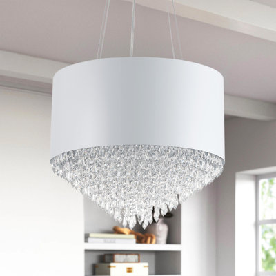 Luminaire suspendu rond en cristal noir à 4 lampes réglables