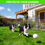 Garden Fence, 10 Pack Metal No Dig Animal Barrier, Outdoor Dog Playpen Decorative Fencing for Yard Patio, 109 x 53cm, Black