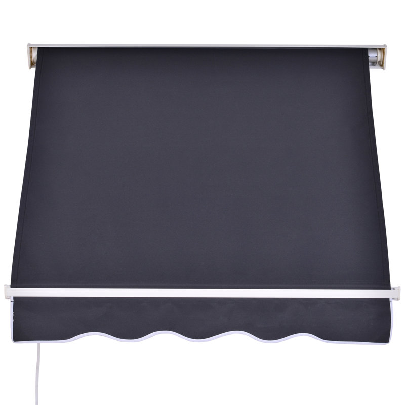 Auvent de fenêtre rétractable en polyester l 2 pi x P 4 pi