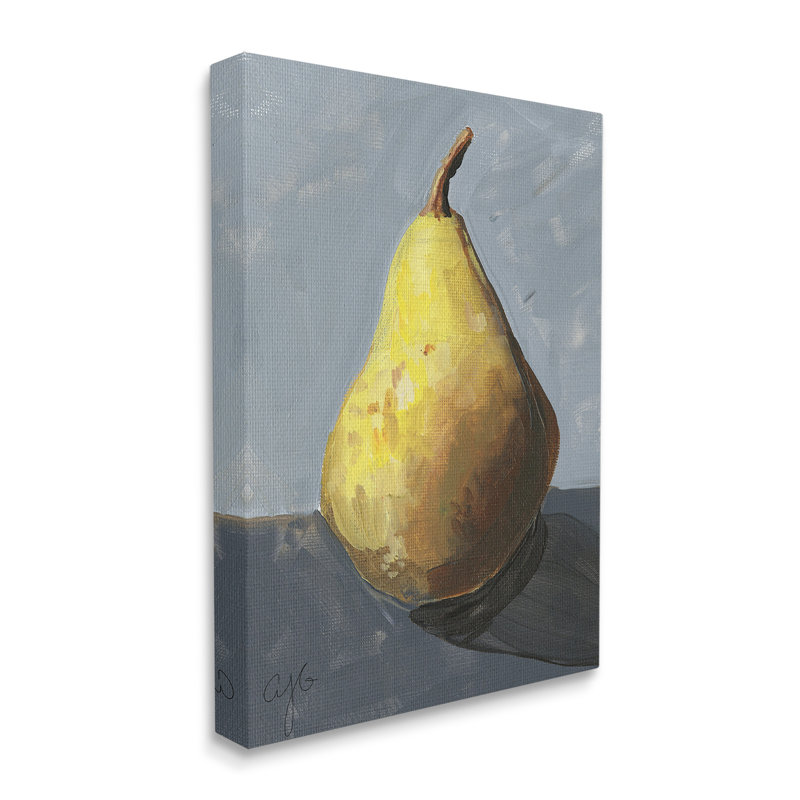 Toile abstraite abstraite sur toile poire ombrée par Alexandria Gilbert Kincaid, H 20 po x l 16 po