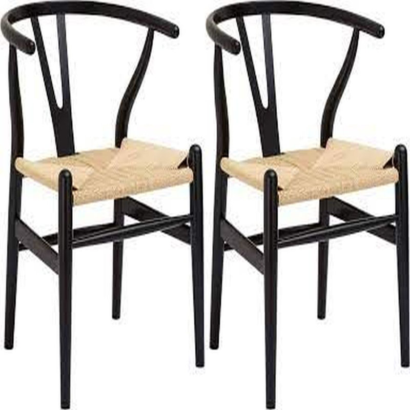Chaise avec accoudoirs en bois massif