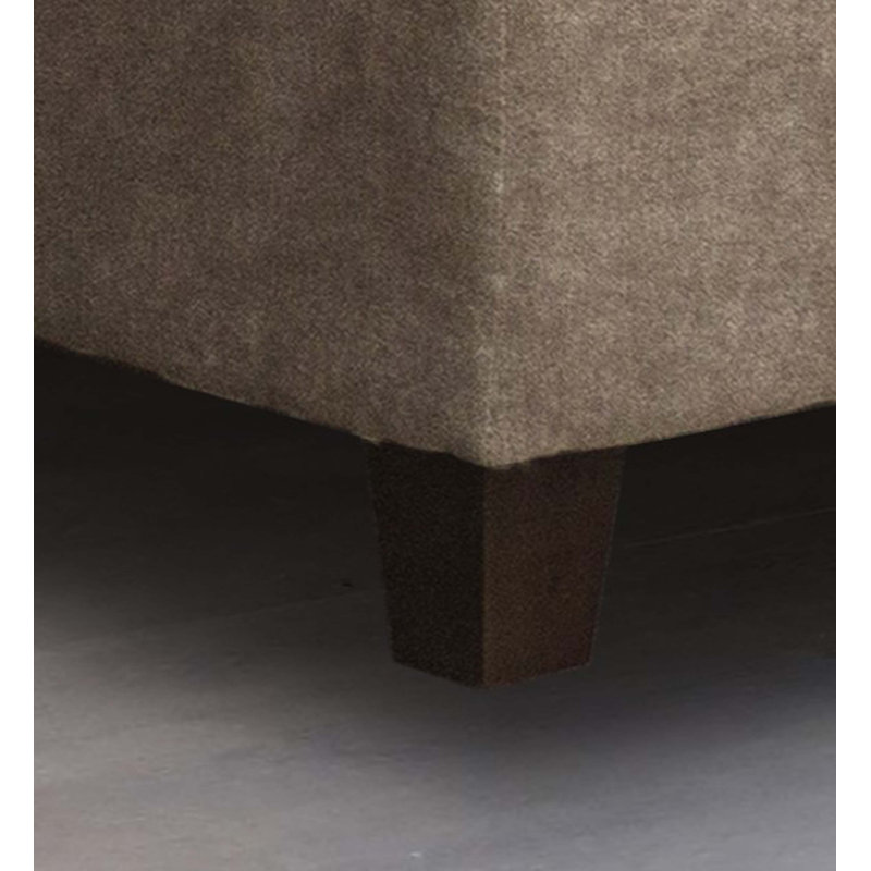 Canapé modulaire de 103,5 po avec repose-pieds et 2 coussins décoratifs Arora, Mélange de polyester brun