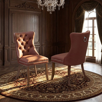 Chaise Dallas avec pieds espresso DAPEF26