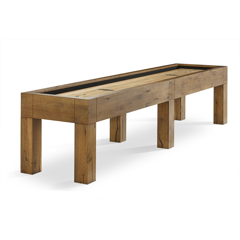 Parsons 12' Natural Dry Oak Shuffleboard 1 piece playfield with Professional Installation, 12'