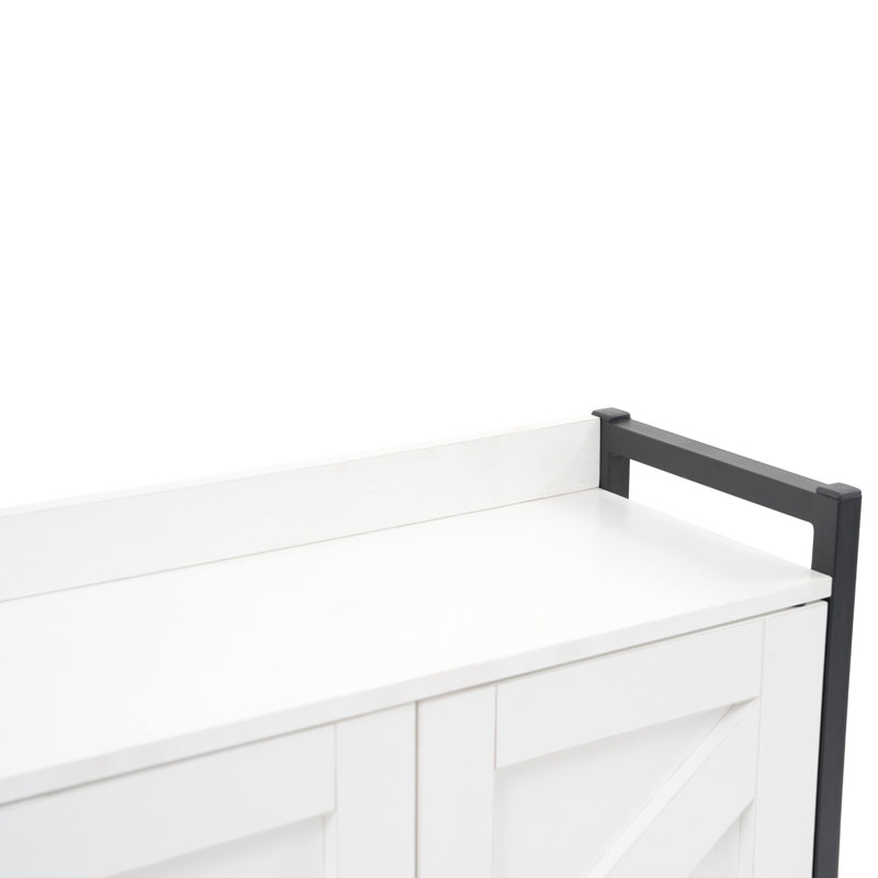 33.5” W Freestanding Toilet Storage Cabinet, White
