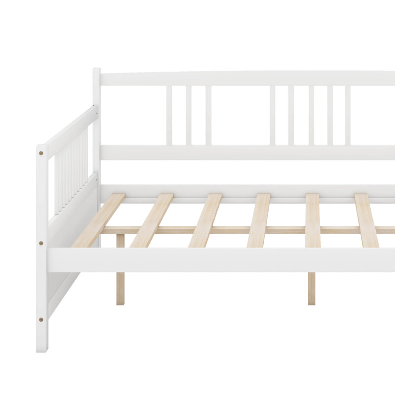 Full Daybed With Support Legs, White