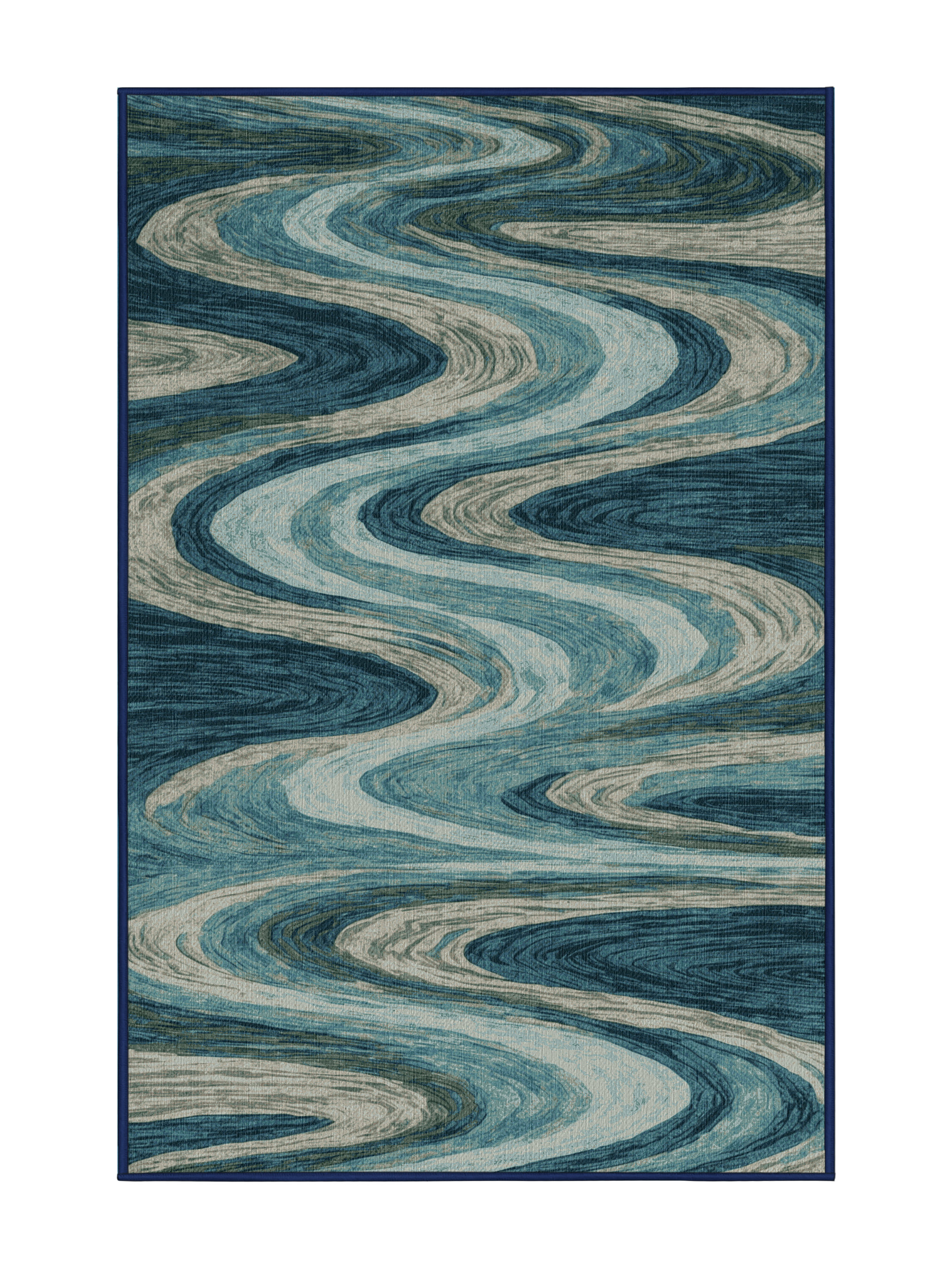 Bayou Breeze Washable River Flows Hawaiian Area Rug | Wayfair