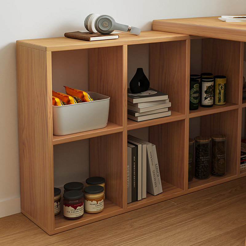 Modern Versatile Solid Wood Desks with a Bookshelf, 29.52" H x 86.61" W x 47.24" D