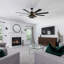  65" Industrial Black Gold Large Ceiling Fan with Light and Remote, 8-Blade 6 Speed Reverisble Blades DC Motor for Living Room-1377276855