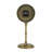 6.5x6x15" Vintage Inspired Gold Iron Table Clock