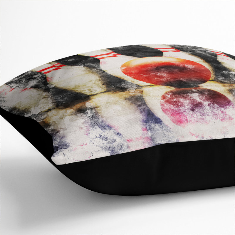 Square Cushion, 55cm H x 55cm W x 20cm D, Black