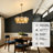24.8" 6-Light Modern Glam Tiered Amber Glass Chandelier