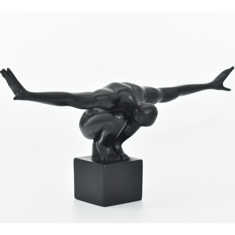 Adam & Friends Home Decor Take-A-Bow Man Sculpture | 1-Piece, Black