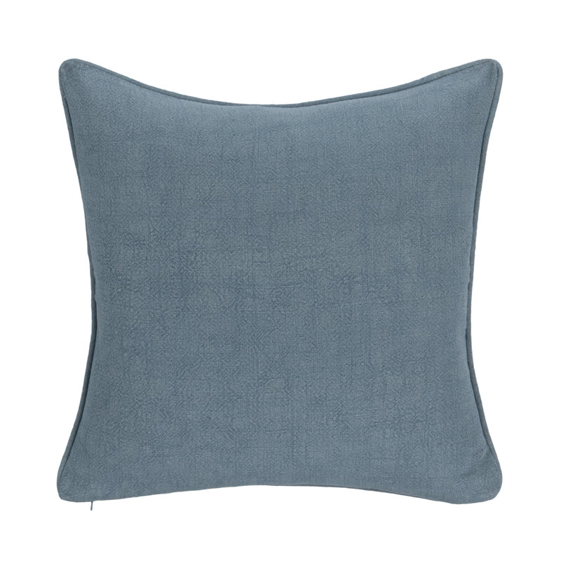Bedford Linen Square Indoor/Outdoor Pillow Cover & Insert, Chambray