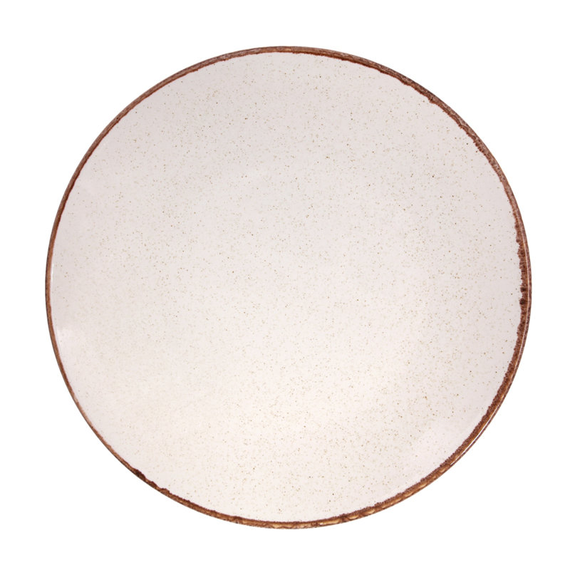 Beige Porcelain 3-Piece Dinnerware Set, Service for 1