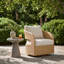 Fauteuil de jardin en osier avec coussins