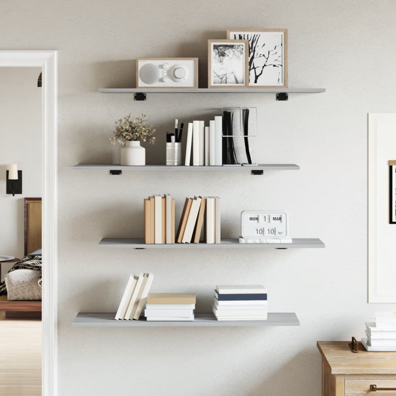 Thresa Bracket Shelf, Grey Sonoma, 0.6 in H × 23.6 in W × 7.9 in D
