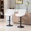 Swivel Upholstered Adjustable Height Counter Stool with Metal Frame-1871631288-1871631299
