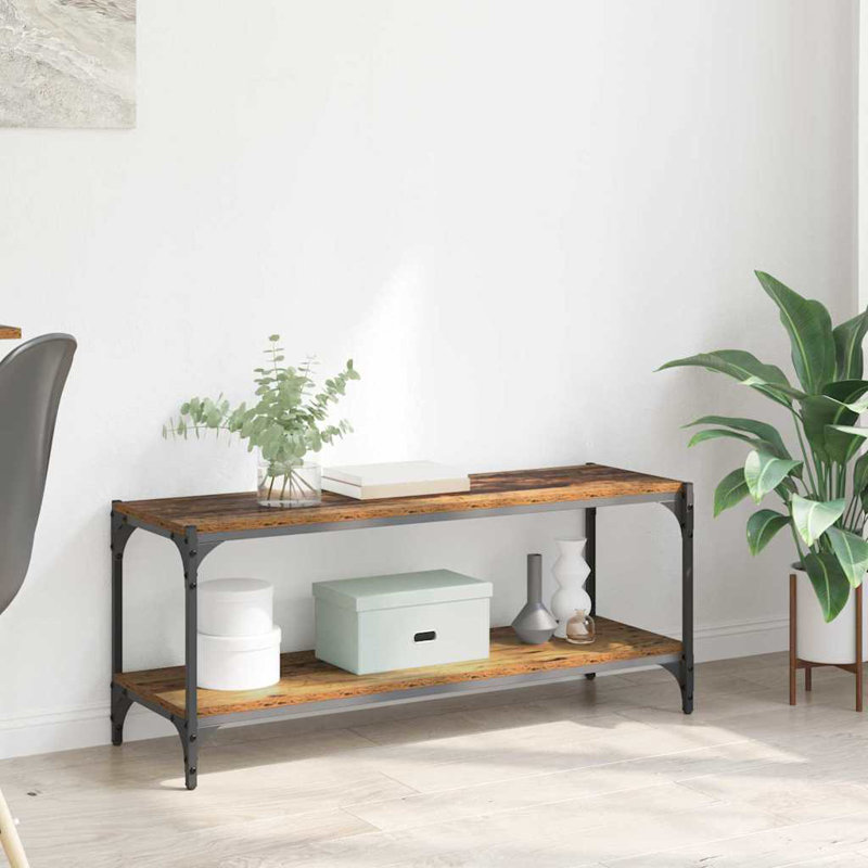 Unfinished TV Stand for TVs up to 43", Old Wood