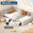 Upholstered Twin Daybed with Storage Drawers