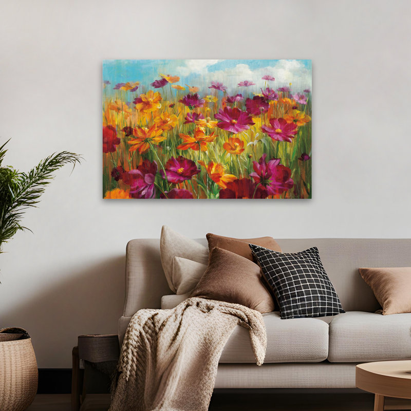 Cosmos Fields - Cosmos dans le champ, H 32 po x l 48 po