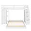 Lit superposé simple sur double avec tiroirs à niveaux et escalier de rangement polyvalent-1880217571