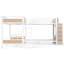 Lit superposé quadruple en métal avec tiroirs de rangement, armoire et étagères ouvertes, 4 lits simples, blanc-544169462