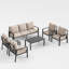Ensemble de conversation d'extérieur en aluminium pour 7 personnes avec table basse Clean-Line-2110898978-2110898990
