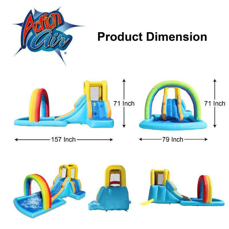Piscine de glissade d'eau Rainbow