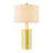 Modern Yellow Ceramic Table Lamp With Linen Drum Shade-585637006