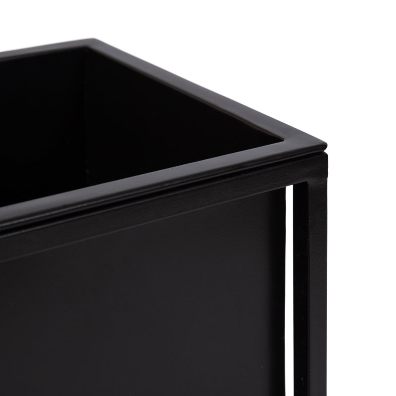 Azuolas 2-Piece Metal Pot Planter Set, 27" H x 10.5" W x 10.5" D