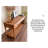 55.12" Natural Colour Rectangular Solid Wood Console Table