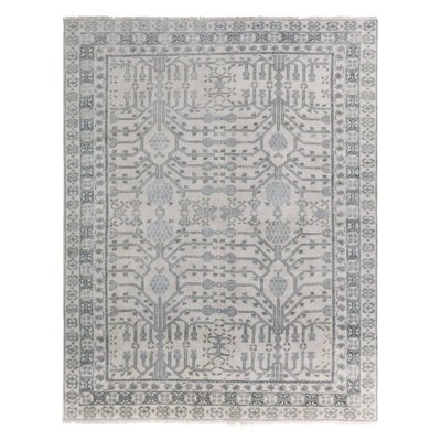 Handmade Wool Gray Rug