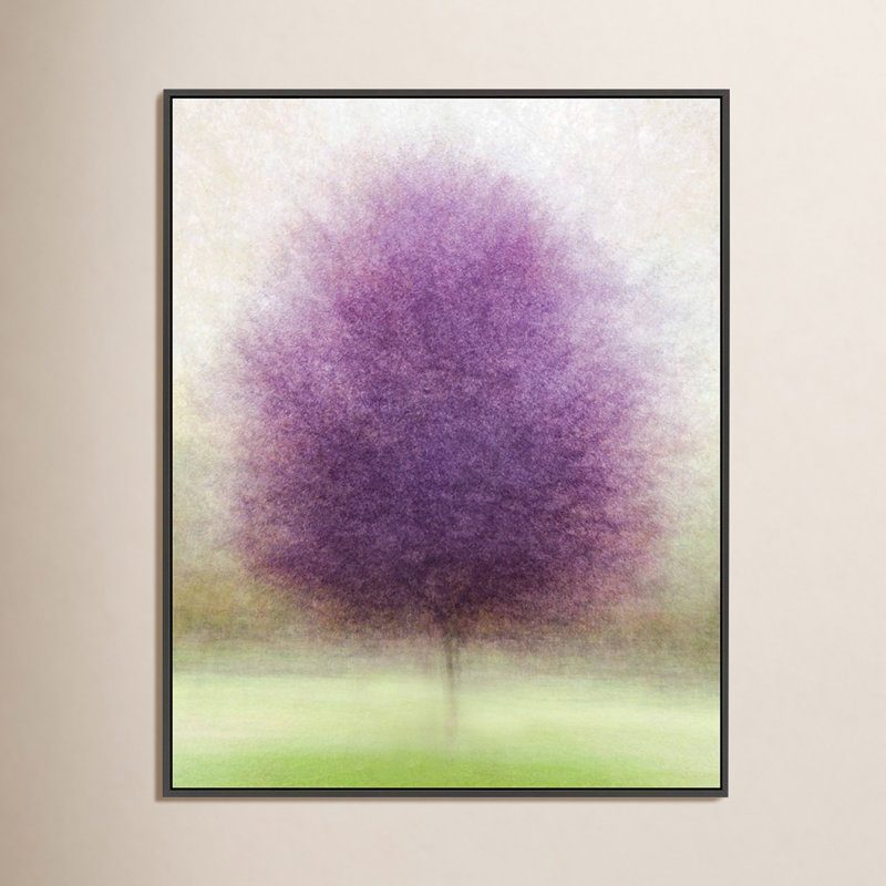 Purpurea by Laura Zimmerman - Framed Wall Art, Black Framed Canvas, 50" H x 40" W