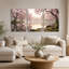 «Pink Cherry Blossom Trees» par Misty Lake, ensemble de 3 toiles murales-324964977