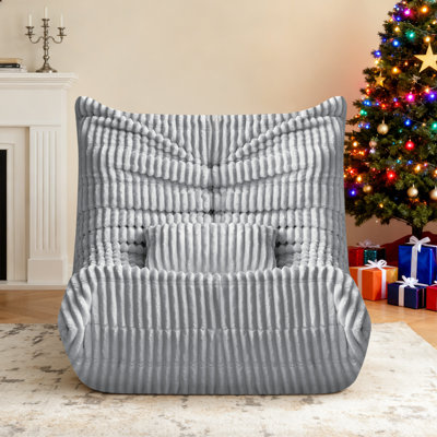 Fauteuil à billes pour adultes avec coussin de soutien lombaire Canapé à billes géant en mousse viscoélastique avec matériau en velours côtelé Canapé pour salon Dortoir Bureau