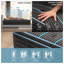 Très grand matelas hybride de 10 pouces avec ressorts ensachés individuellement, mi-ferme, noir et bleu-689683675